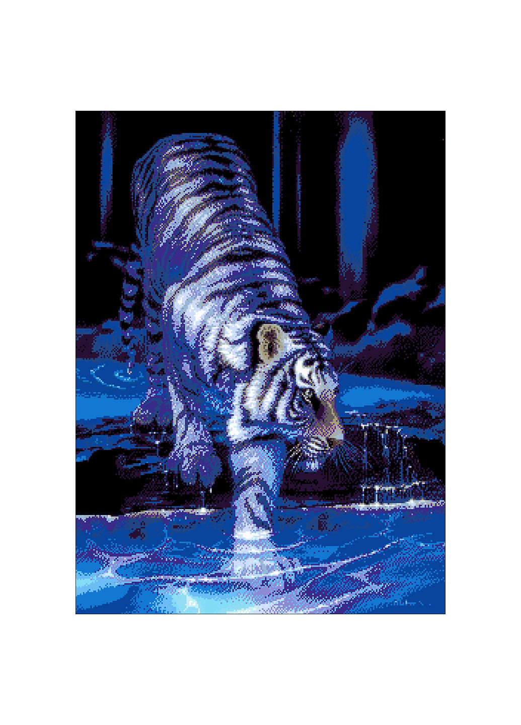 Набір для вишивання бісером Тигр в воде 46х62 см Александра Токарева (252253719)