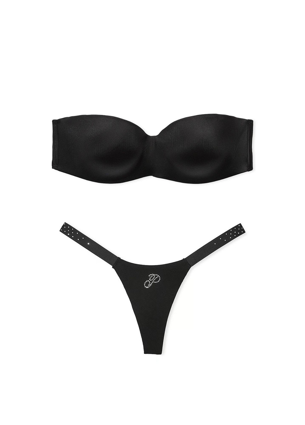 Чорний демісезонний комплект (бюстгальтер, трусики) Victoria's Secret