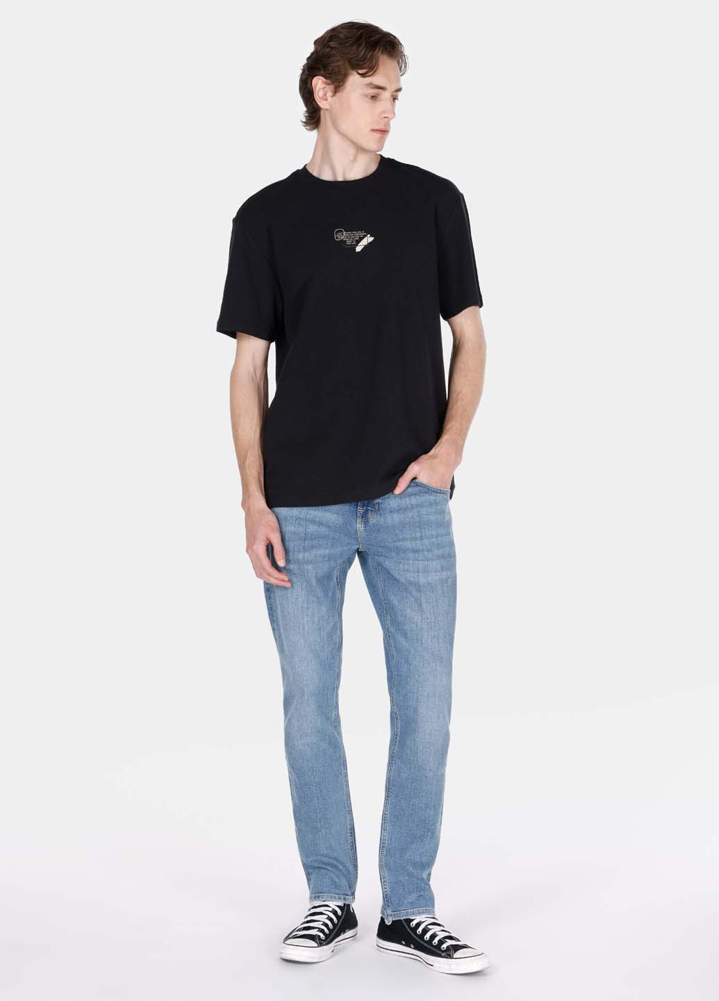 Голубые демисезонные зауженные джинсы Colin's