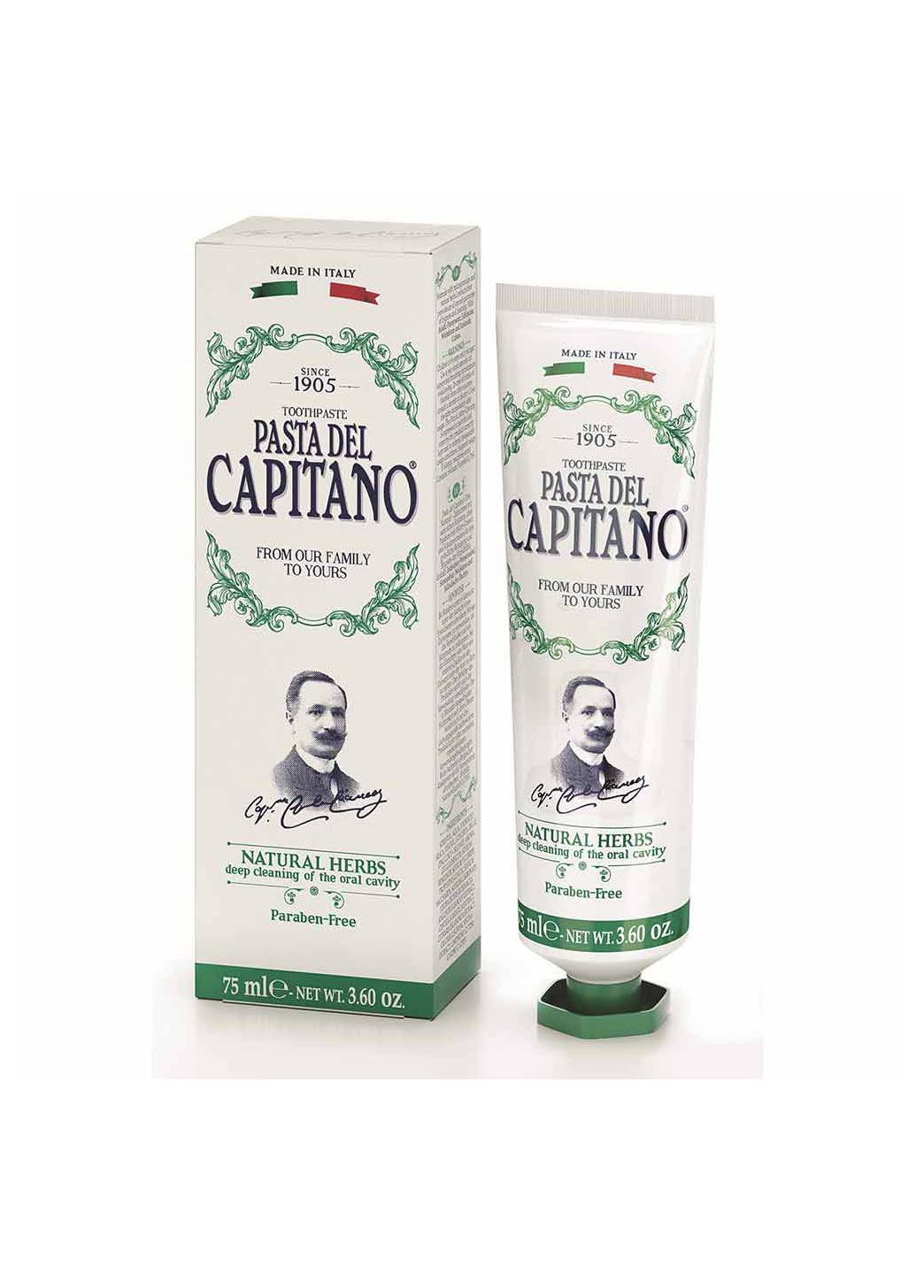 Зубна паста "1905 Натуральні трави" Pasta del Capitano безбарвна