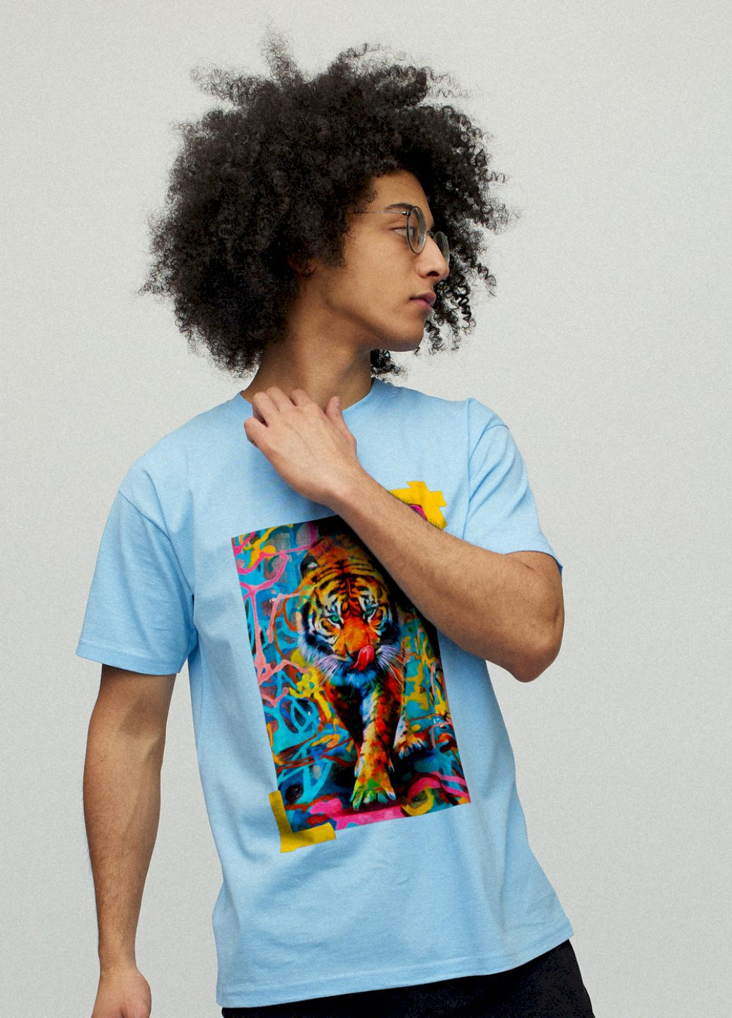 Голубая футболка мужская YAPPI