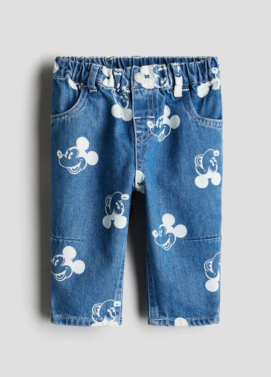 Синие демисезонные зауженные джинсы H&M
