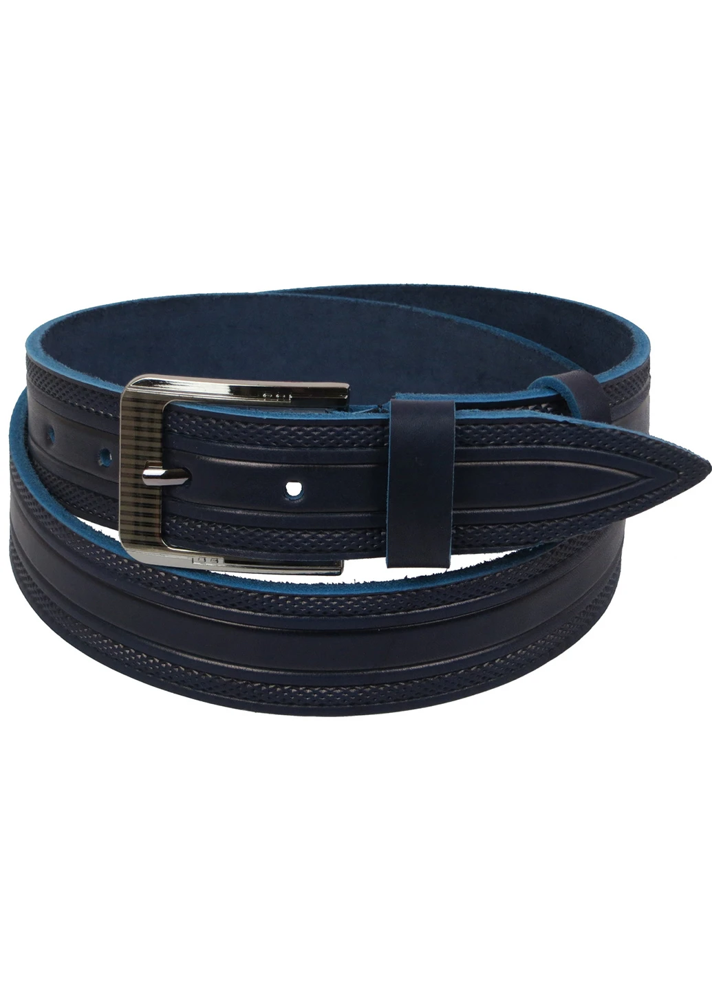 Чоловік шкіряний ремінь 117-137х4 см Skipper (233420690)