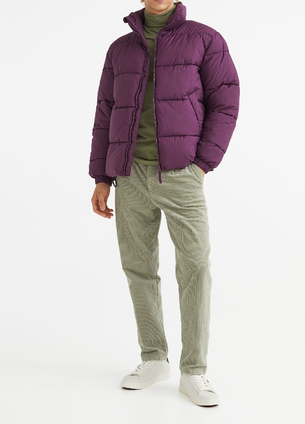 Фиолетовая зимняя куртка H&M