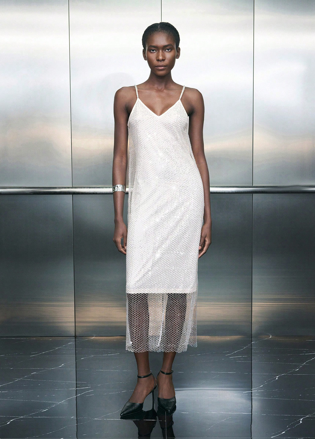 Білий святковий, коктейльна сукня сукня-комбінація SHEIN однотонна