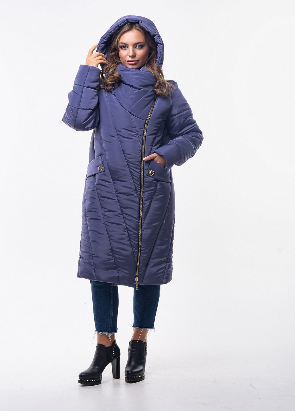 Светло-фиолетовая зимняя зимняя куртка ALLY