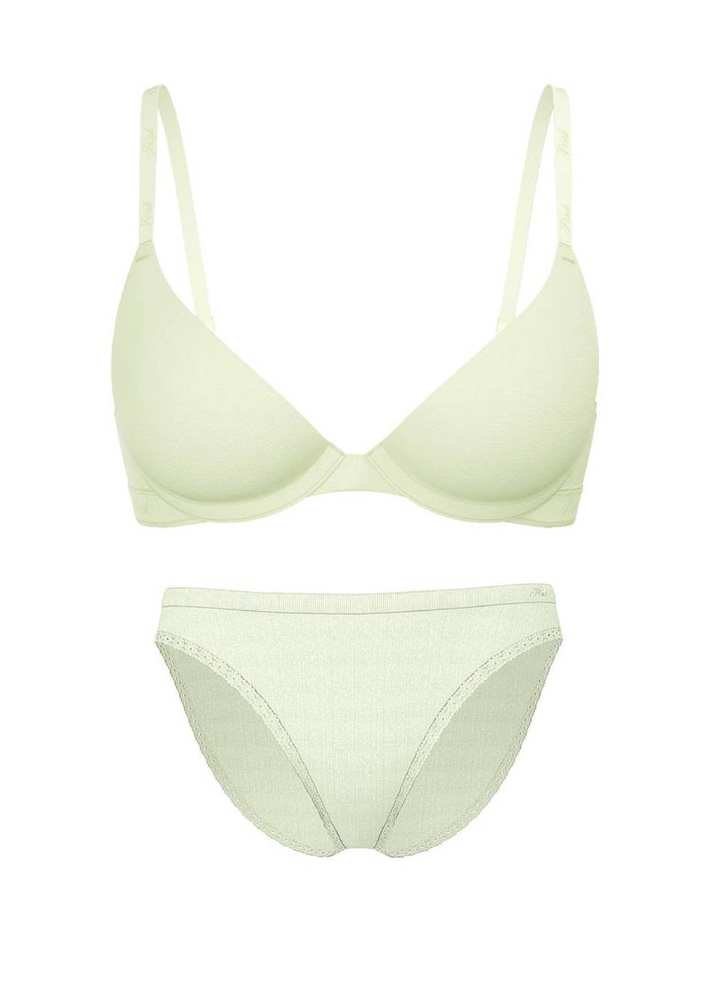 Салатовый демисезонный комплект (бюстгальтер, трусики) Victoria's Secret