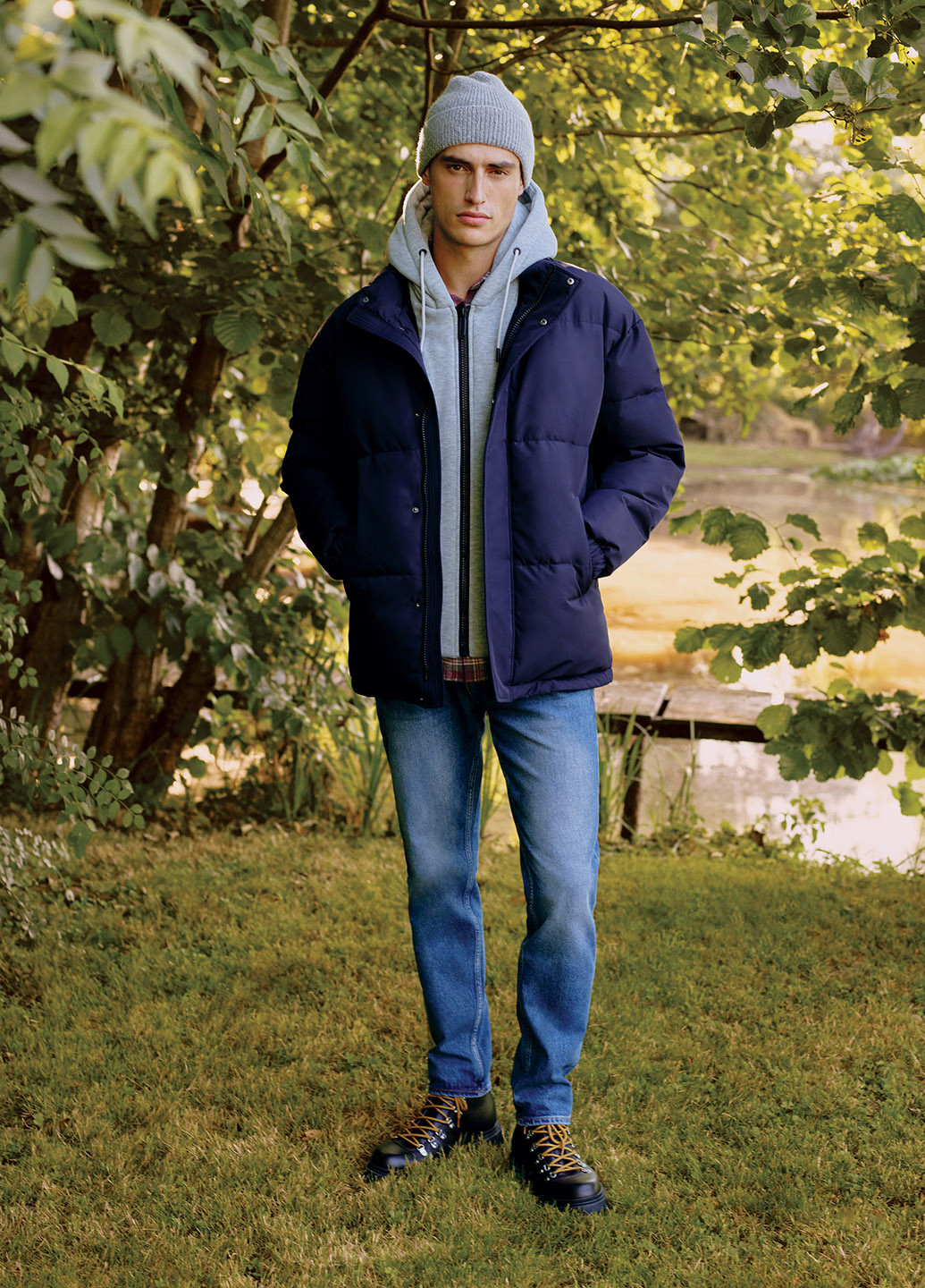 Темно-синяя зимняя куртка Colin's