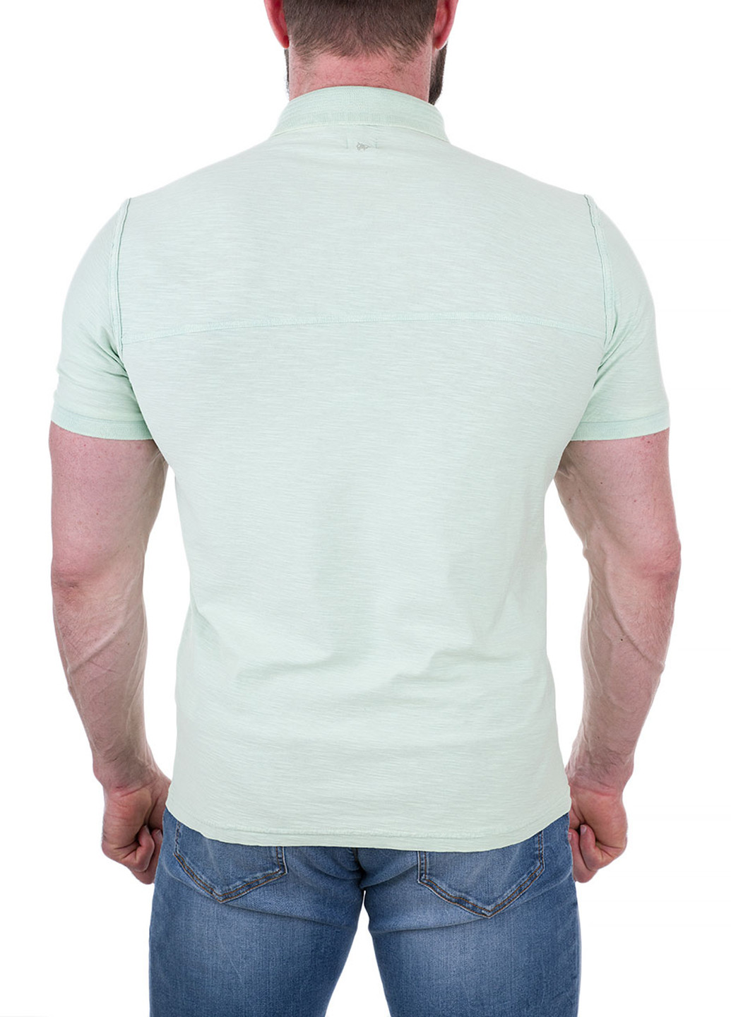 Салатовая футболка-поло для мужчин Roy Robson однотонная