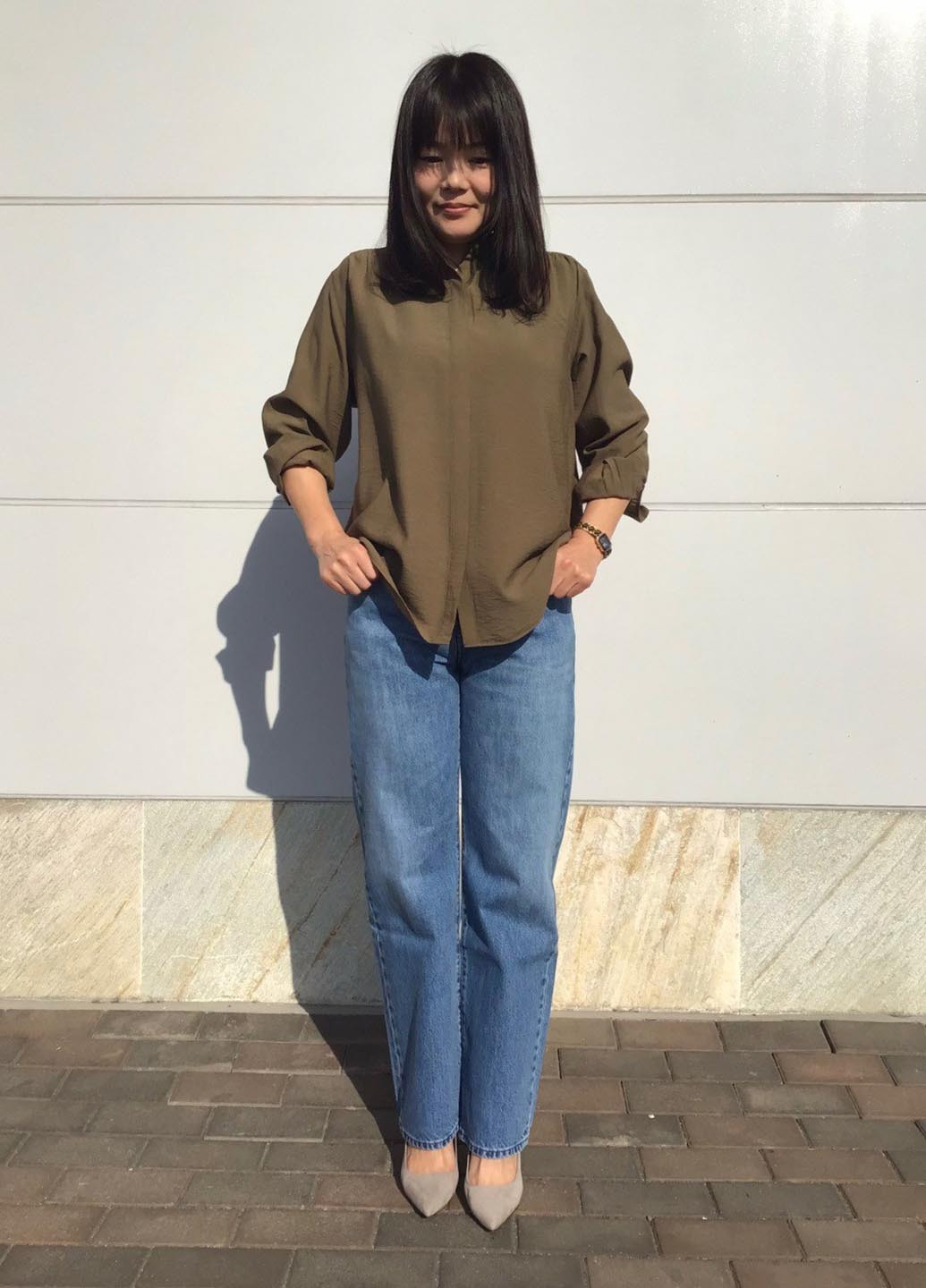 Зелена блузка Uniqlo