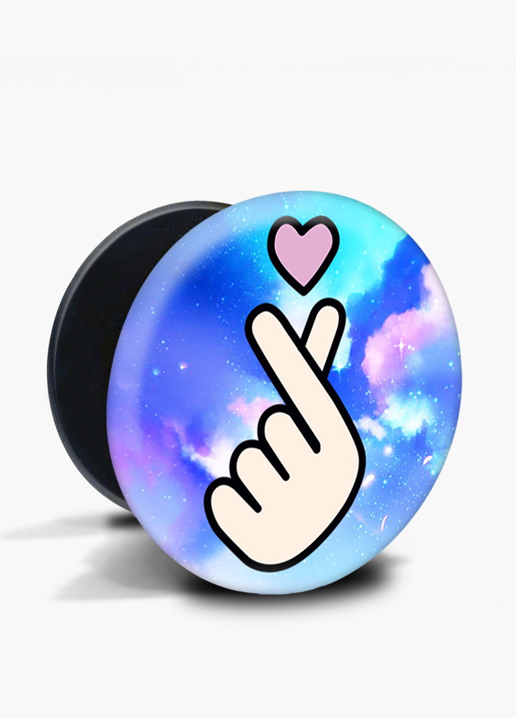 Попсокет (Popsockets) тримач для смартфону БТС (BTS) (8754-1063) Чорний MobiPrint (216748206)