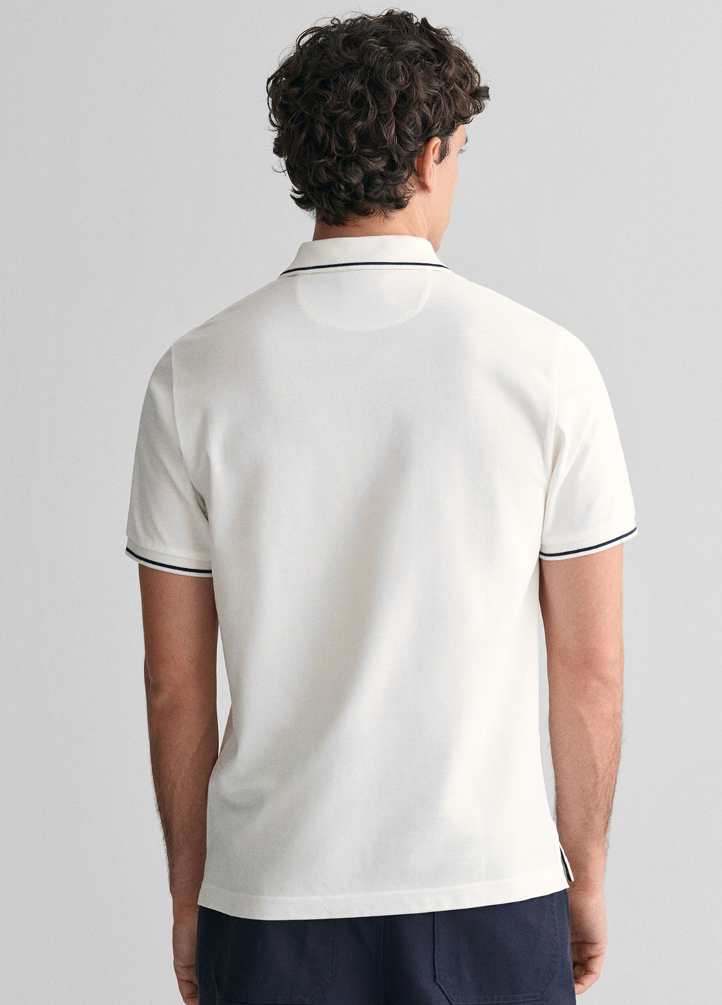 Белая футболка-поло для мужчин Gant однотонная
