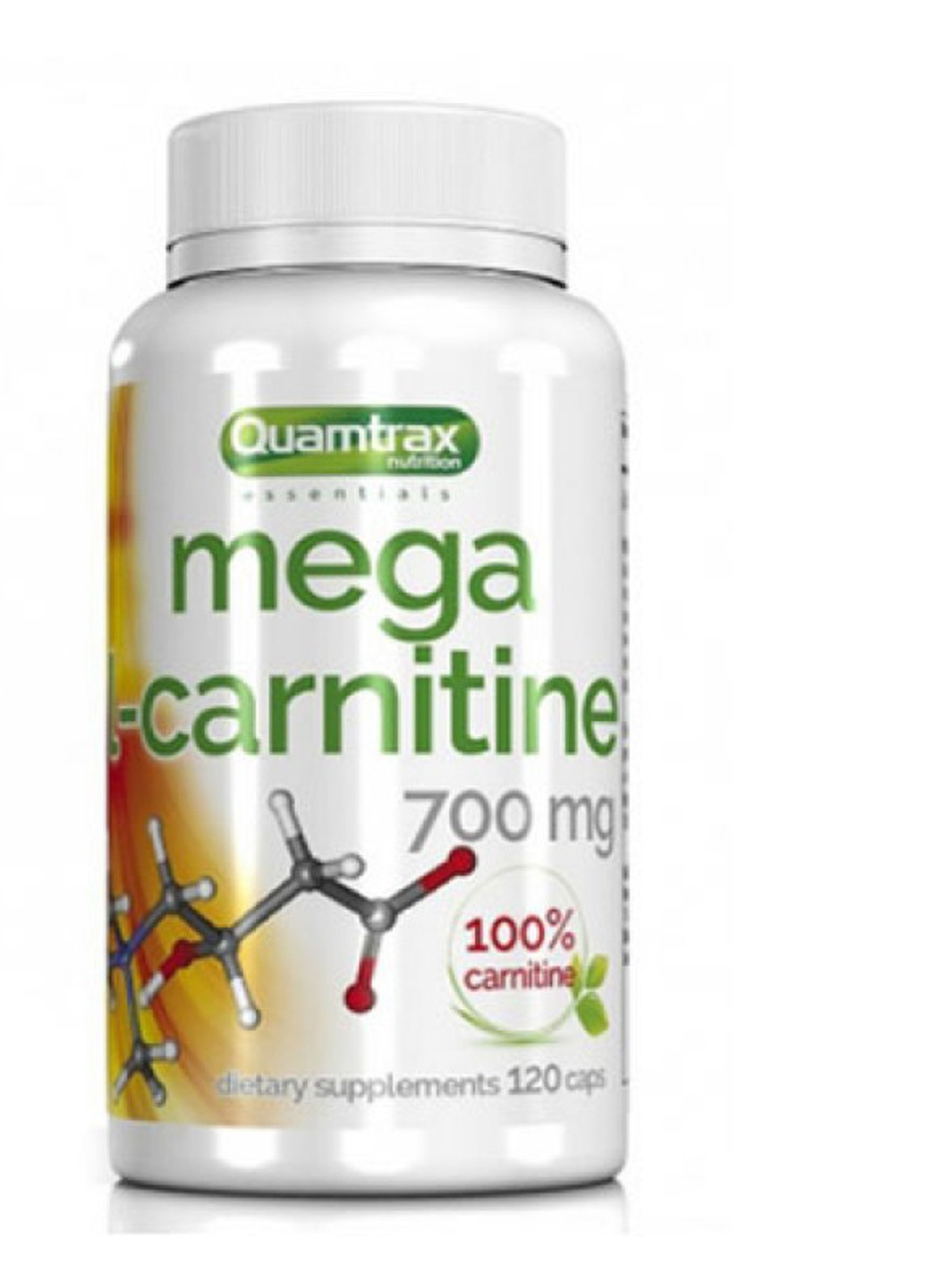 L-Карнітін Mega L-Carnitine 700mg 120caps Quamtrax (254401017)