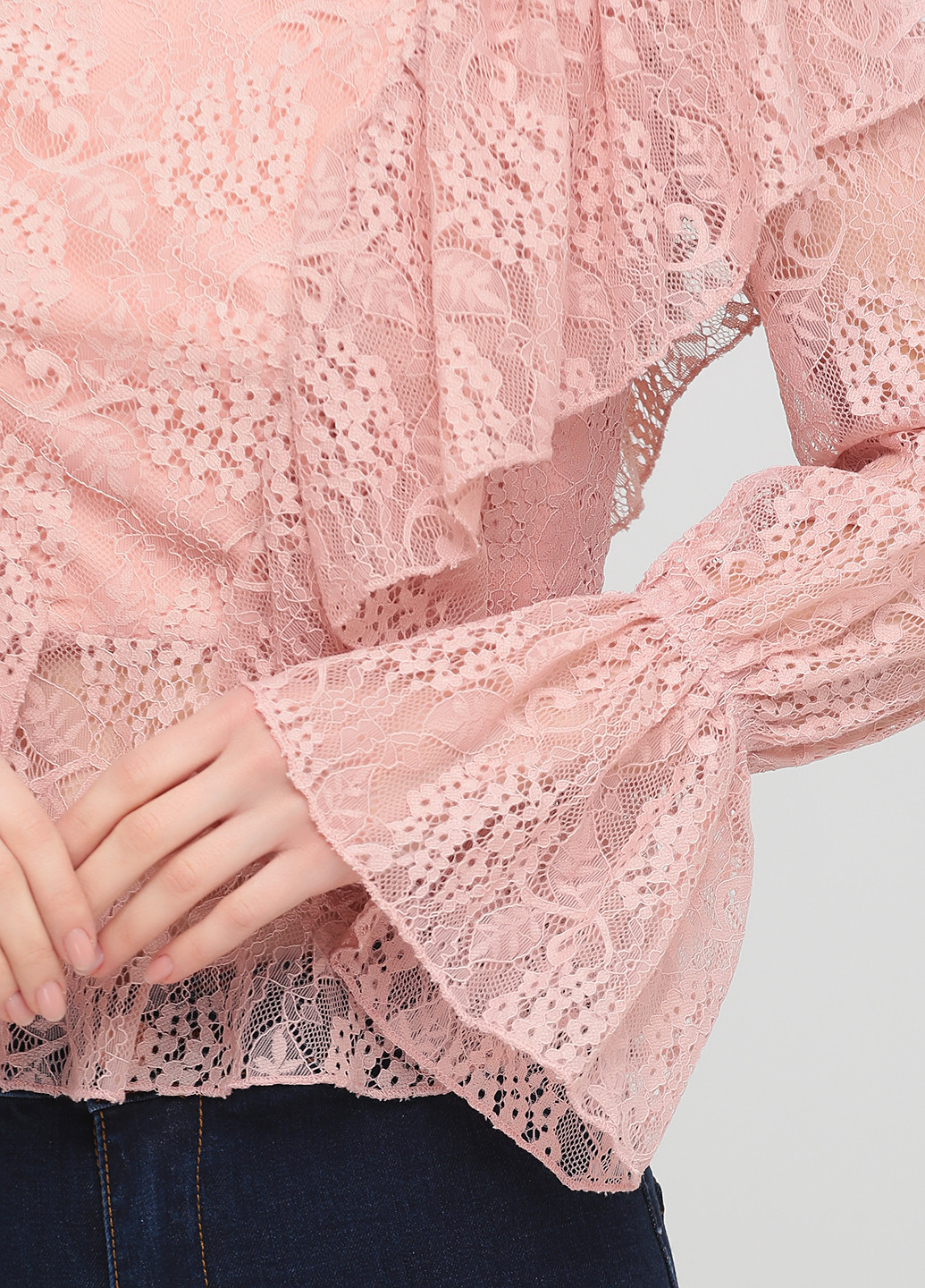 Розовая демисезонная блуза с баской Missguided
