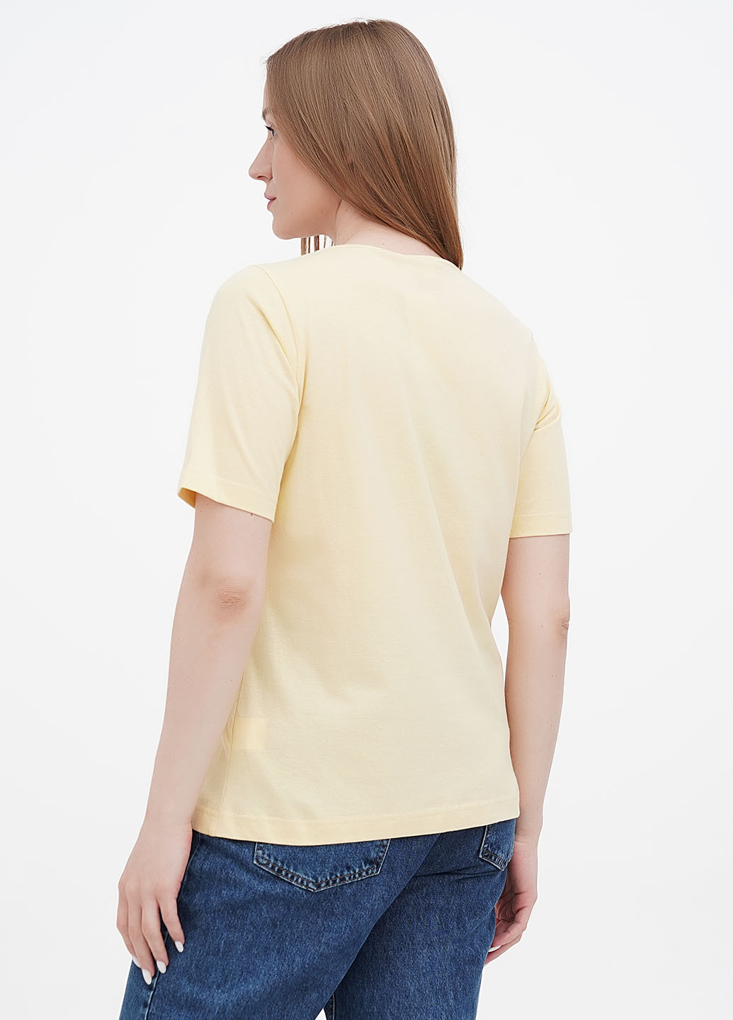 Желтая летняя футболка Minus