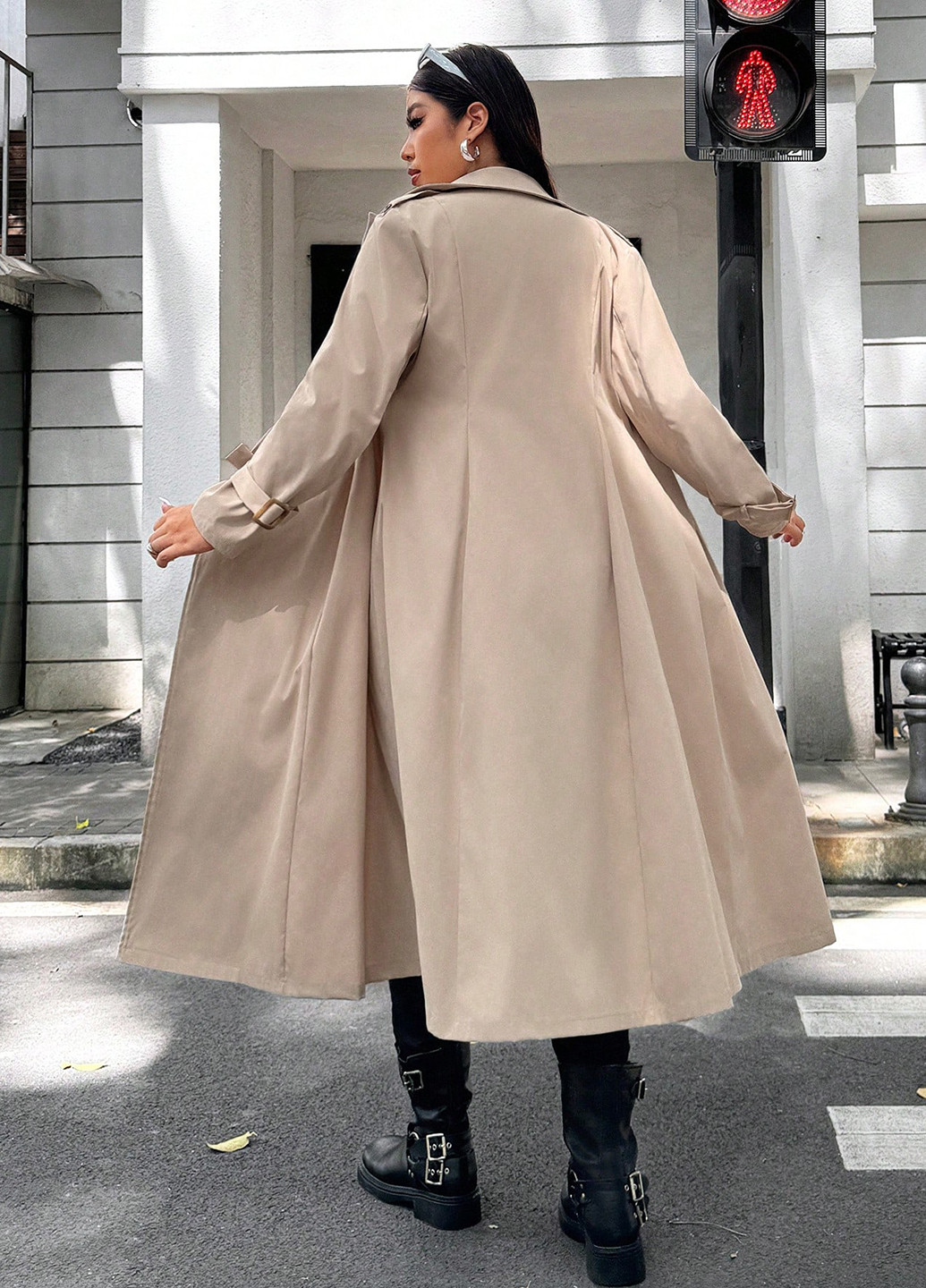 Плащ SHEIN тренчкот на гудзиках демісезон (332312899)