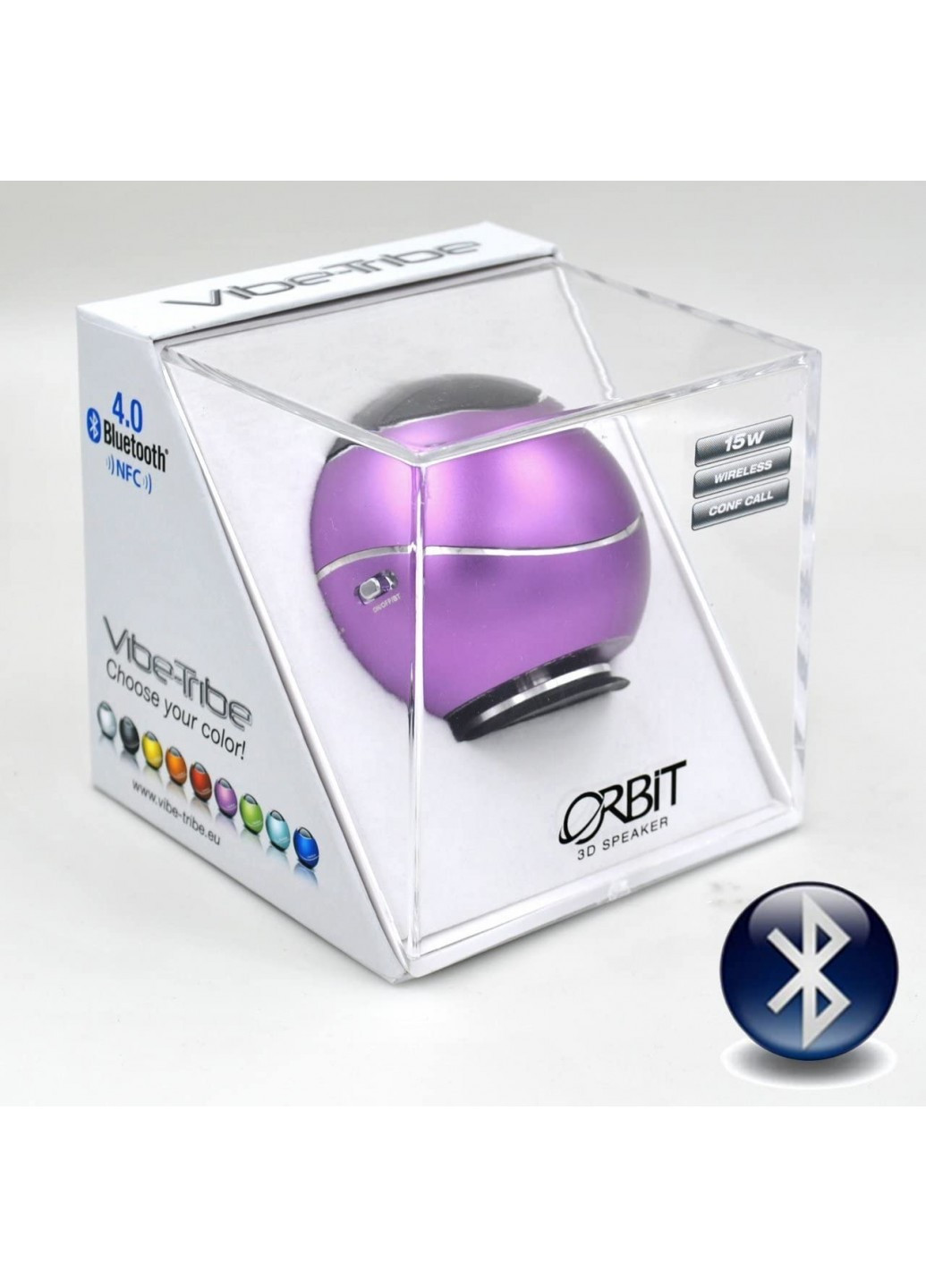 Виброколонка Orbit speaker 15 Вт; пурпурная Vibe-Tribe 32663 (219327743)