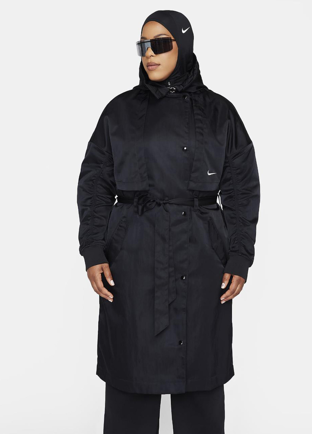 Чорна демісезонна куртка fb4521-010 Nike Sportswear Essentials Trench Jacket