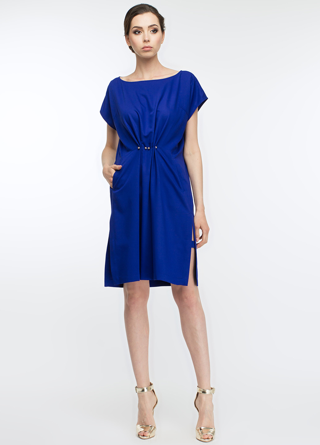Темно-синя кежуал плаття, сукня BGL однотонна
