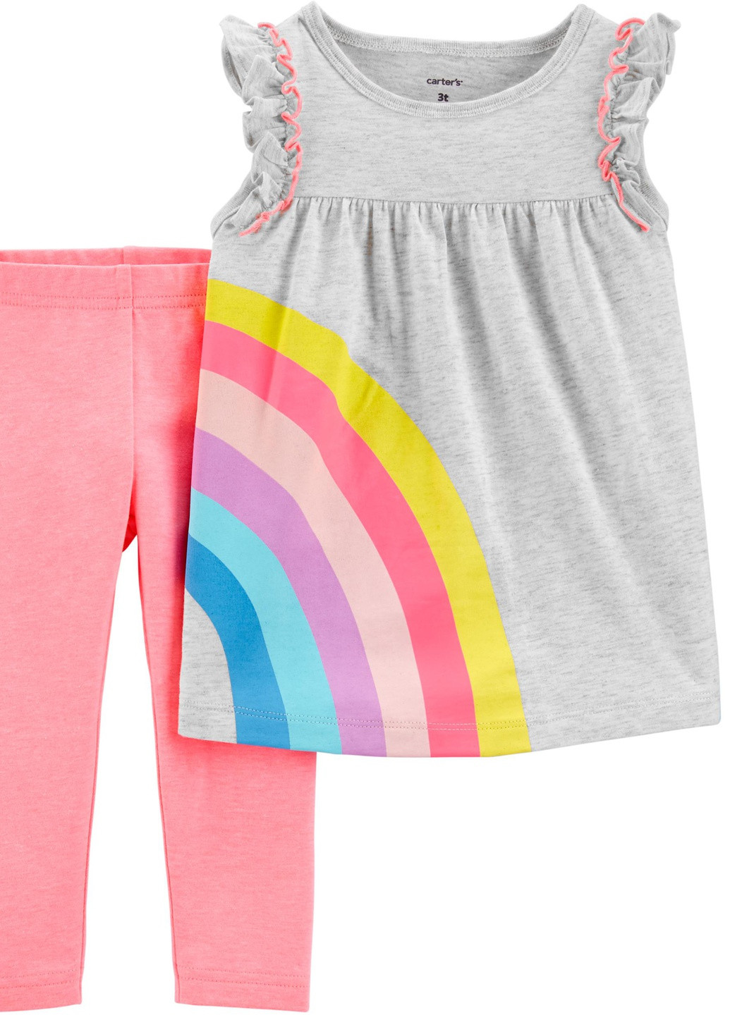Серый летний комплект (туника, леггинсы) Carter's