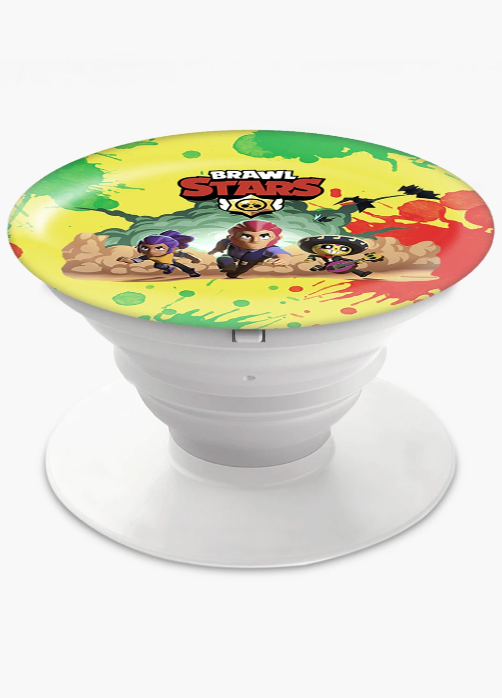 Попсокет (Popsockets) тримач для смартфону Бравл Старс (Brawl Stars) (8754-1024) Чорний MobiPrint (216748462)
