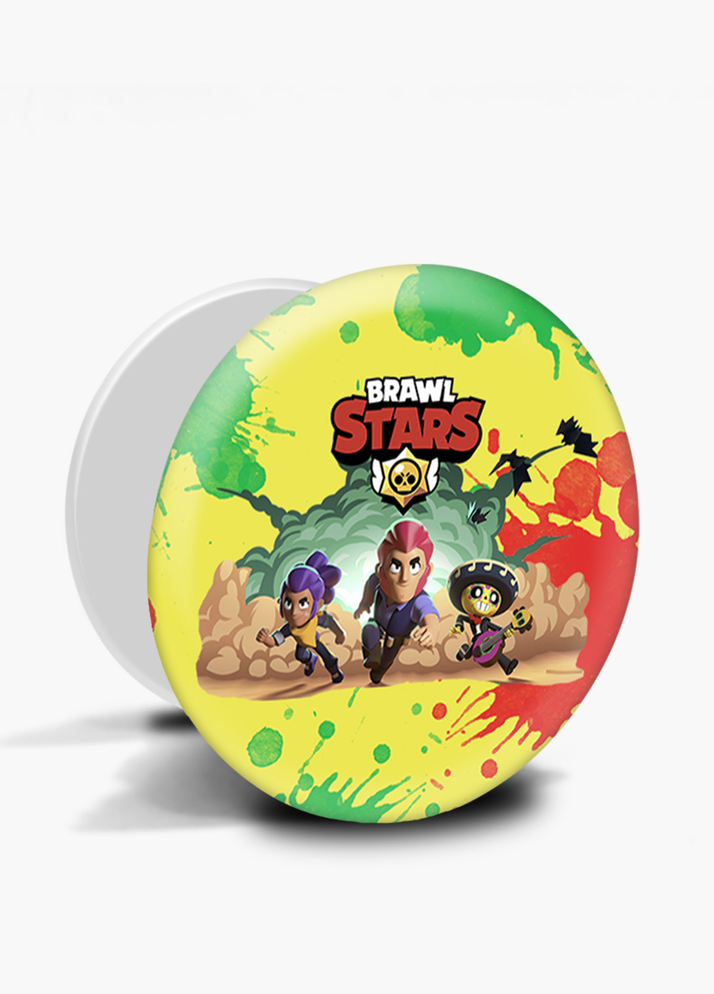 Попсокет (Popsockets) тримач для смартфону Бравл Старс (Brawl Stars) (8754-1024) Чорний MobiPrint (216748462)