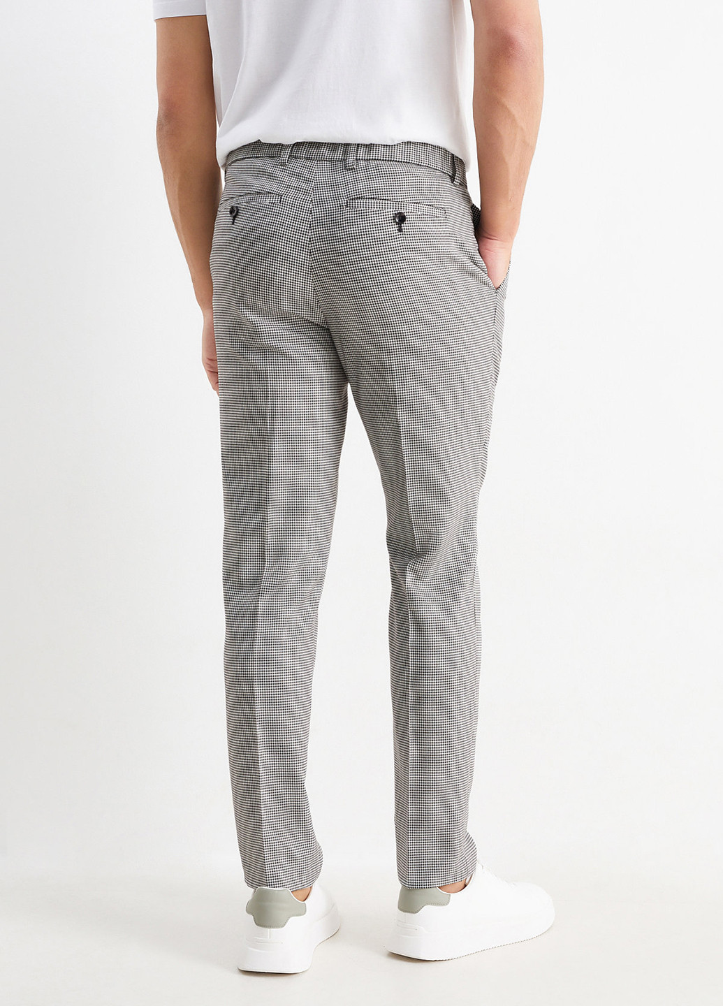 Черно-белые кэжуал демисезонные чиносы брюки C&A