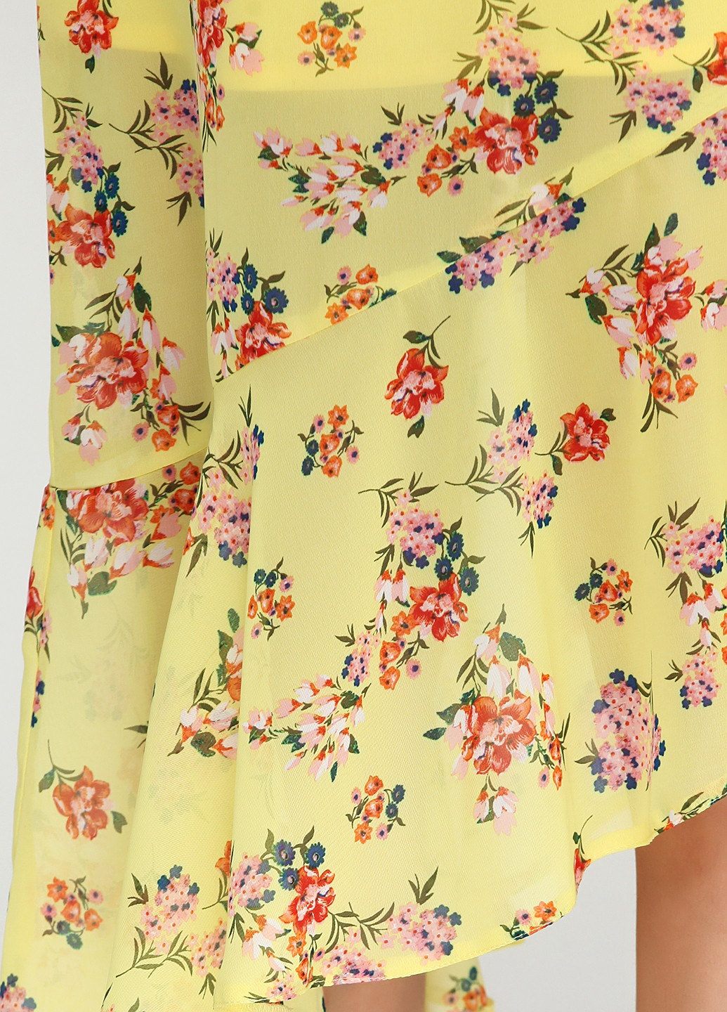 Желтая кэжуал цветочной расцветки юбка New Look миди