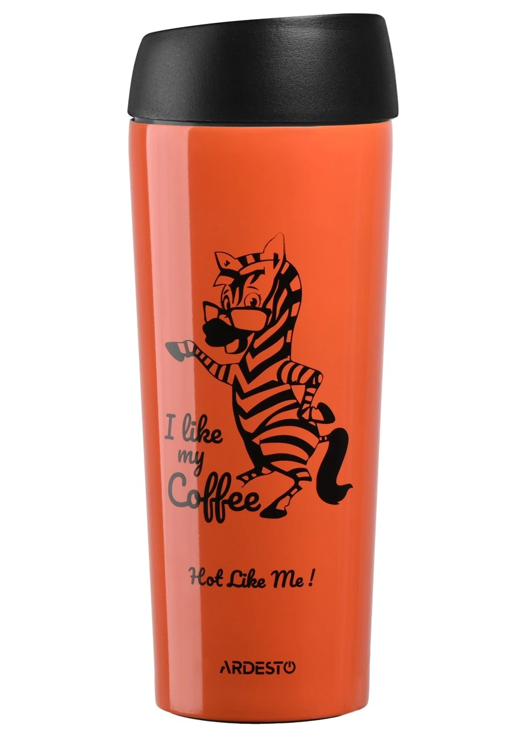 Термочашка Coffee time Зебра 0,45 л нержавеющая сталь, оранжевый Ardesto (252788219)