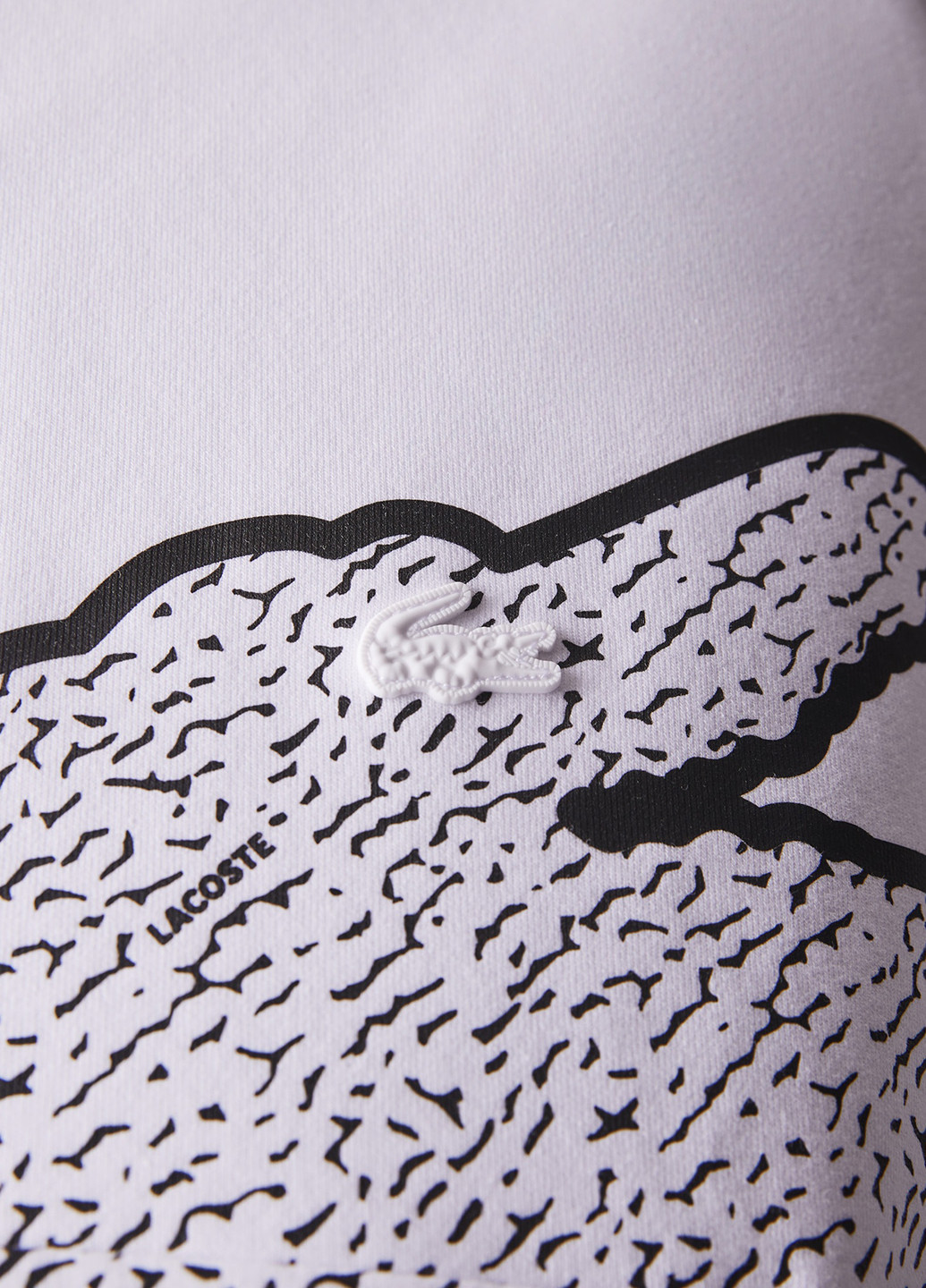 Білий світшот Lacoste малюнок без декору (329694539)