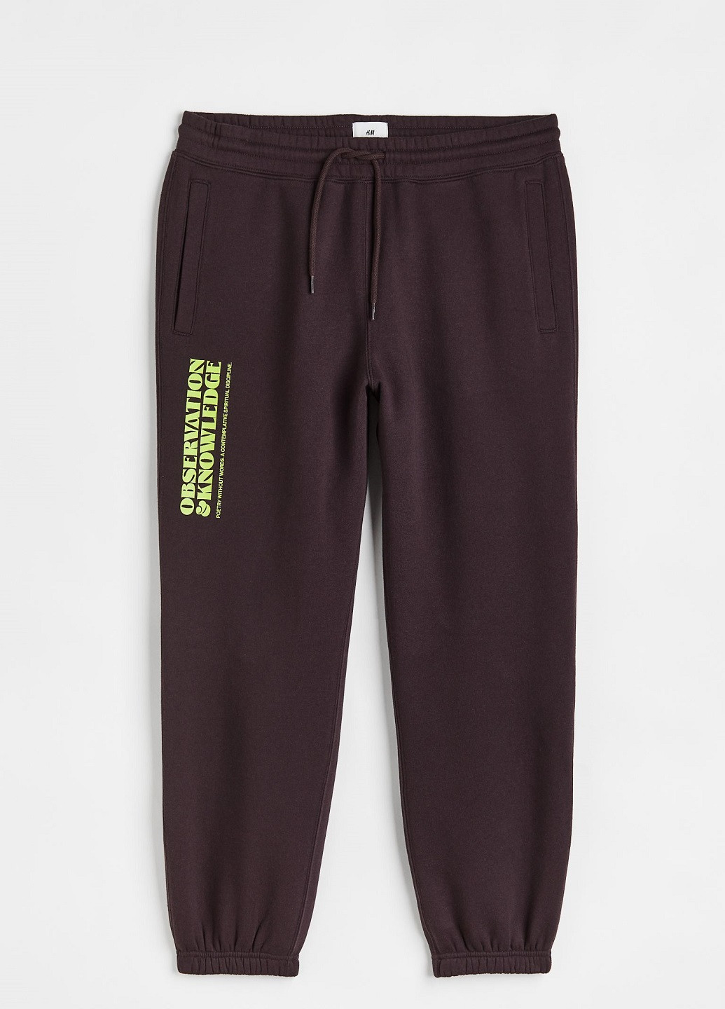 Темно-коричневые спортивные демисезонные брюки H&M