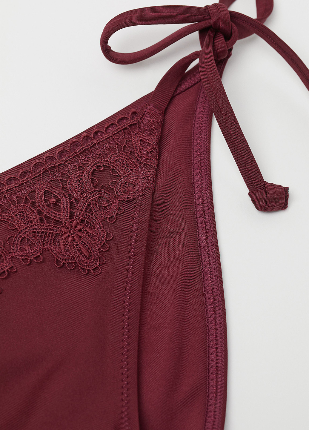 Бордовые купальные трусики однотонные H&M