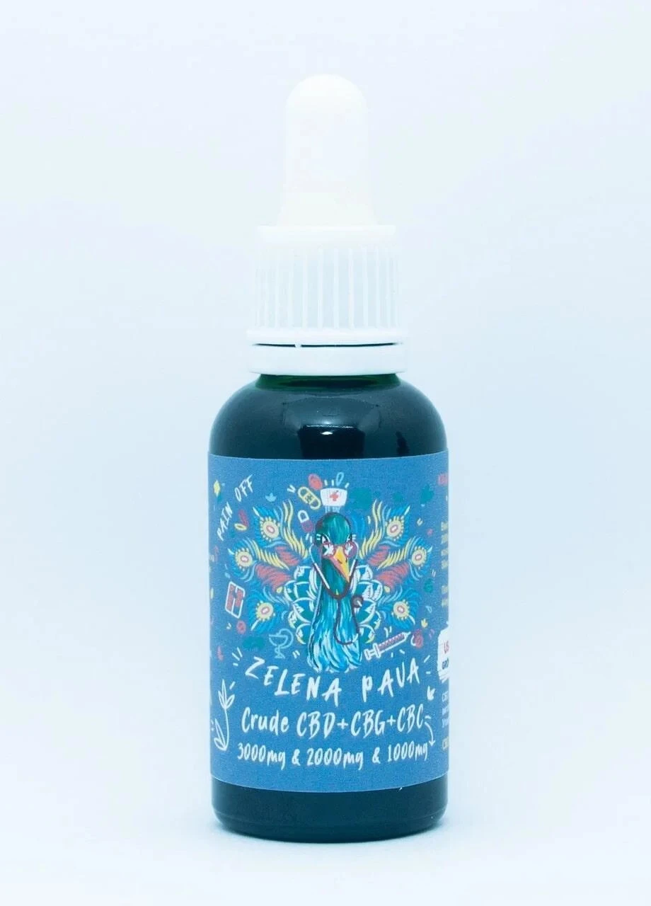 Медична олія конопляна 6000mg вміст CBD,CBG,CBC у флаконі 30ml Zelena Pava (USA/UA) FX (252548755)