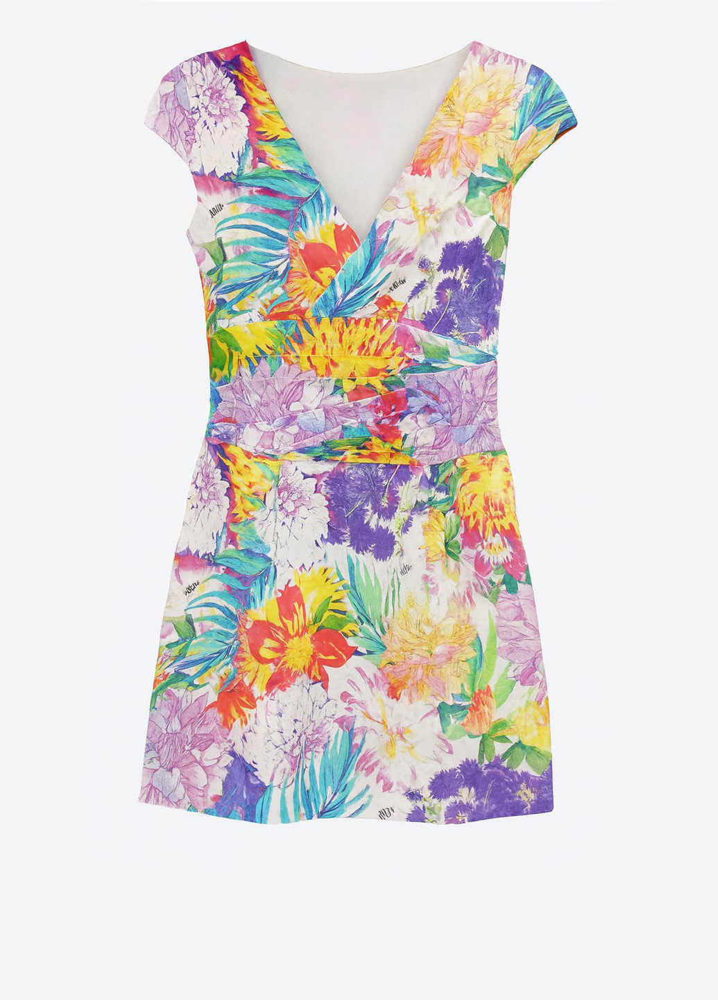 Комбінована кежуал сукня кльош Sassofono з квітковим принтом