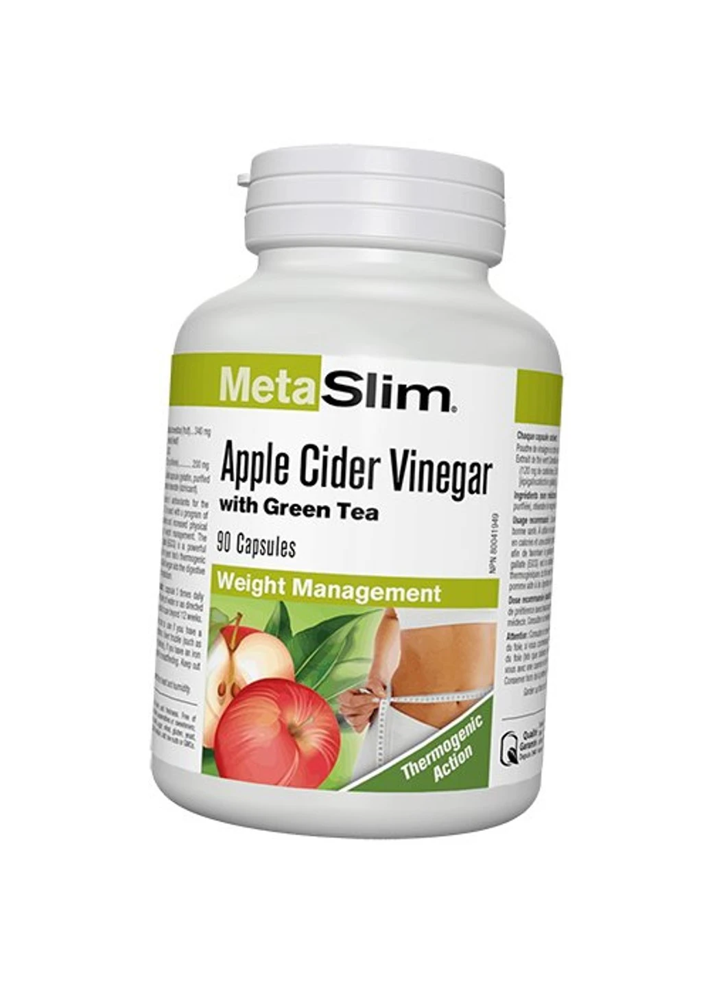 Яблучний оцет із зеленим чаєм Apple Cider + Green Tea 90 капсул Webber Naturals (255410323)