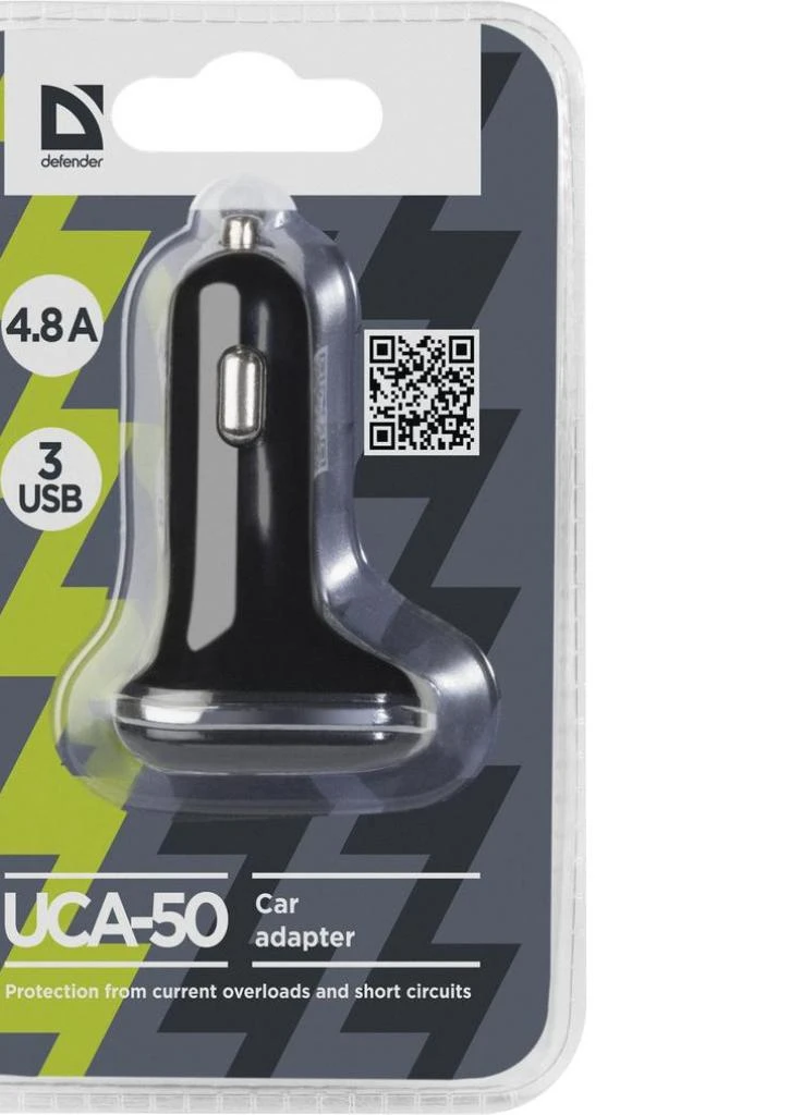 Зарядний пристрій UCA-50 3 USB, 5V / 4.8 A (83541) Defender (216637244)