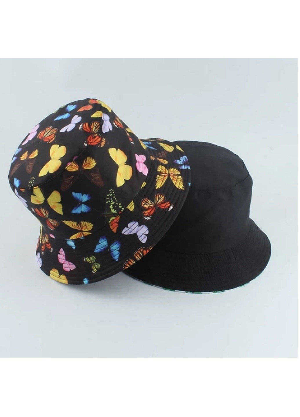 Панама двухсторонняя Бабочки унисекс Белый NoName Панама (250515526)