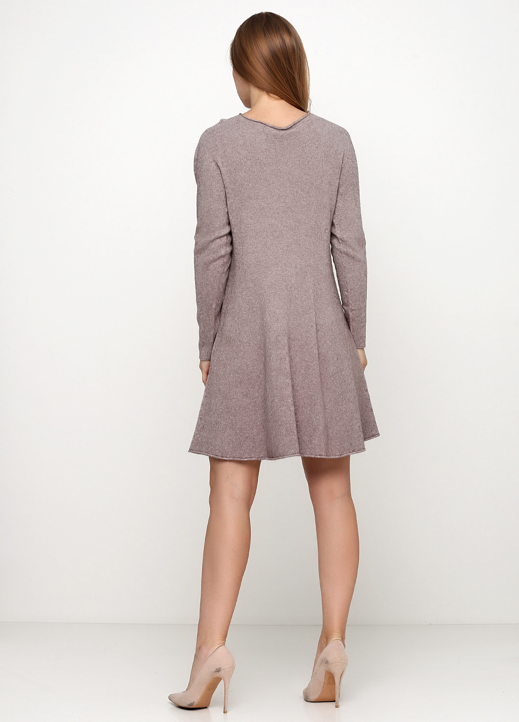 Бежевое кэжуал платье Alpini меланжевое