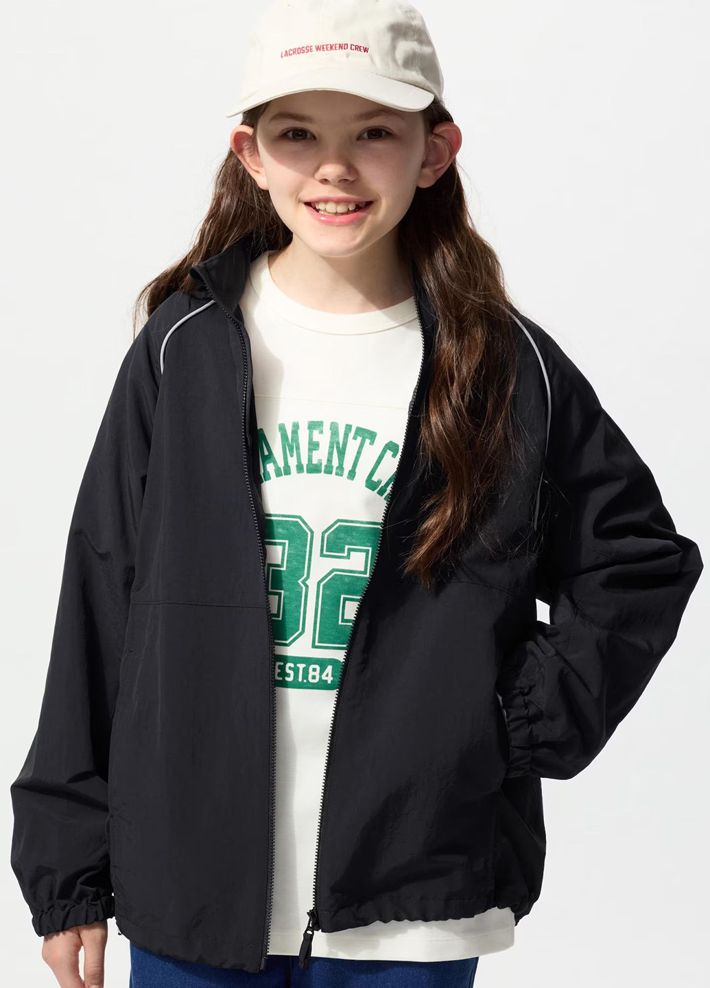 Чорна демісезонна вітровка Uniqlo