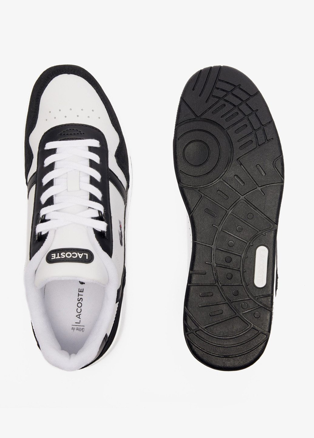 Белые демисезонные кроссовки Lacoste T-CLIP