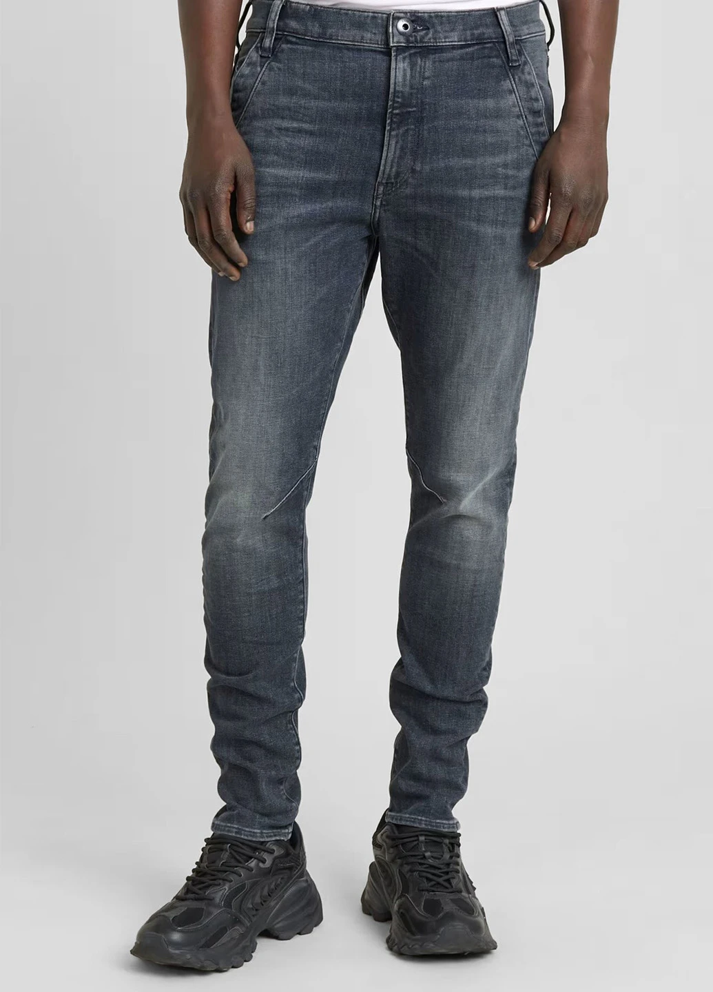 Серо-синие демисезонные скинни джинсы G-Star Raw