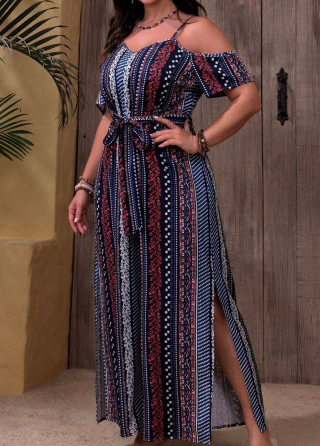 Комбинезон SHEIN комбинезон-брюки абстрактный комбинированный кэжуал полиэстер