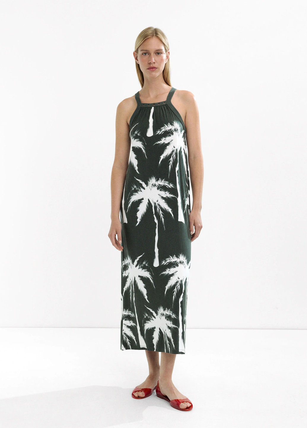 Темно-серое кэжуал платье а-силуэт Parfois с рисунком