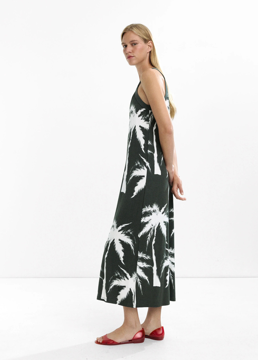 Темно-серое кэжуал платье а-силуэт Parfois с рисунком