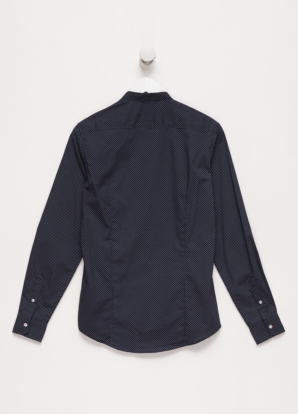 Темно-синяя кэжуал рубашка с геометрическим узором Terranova