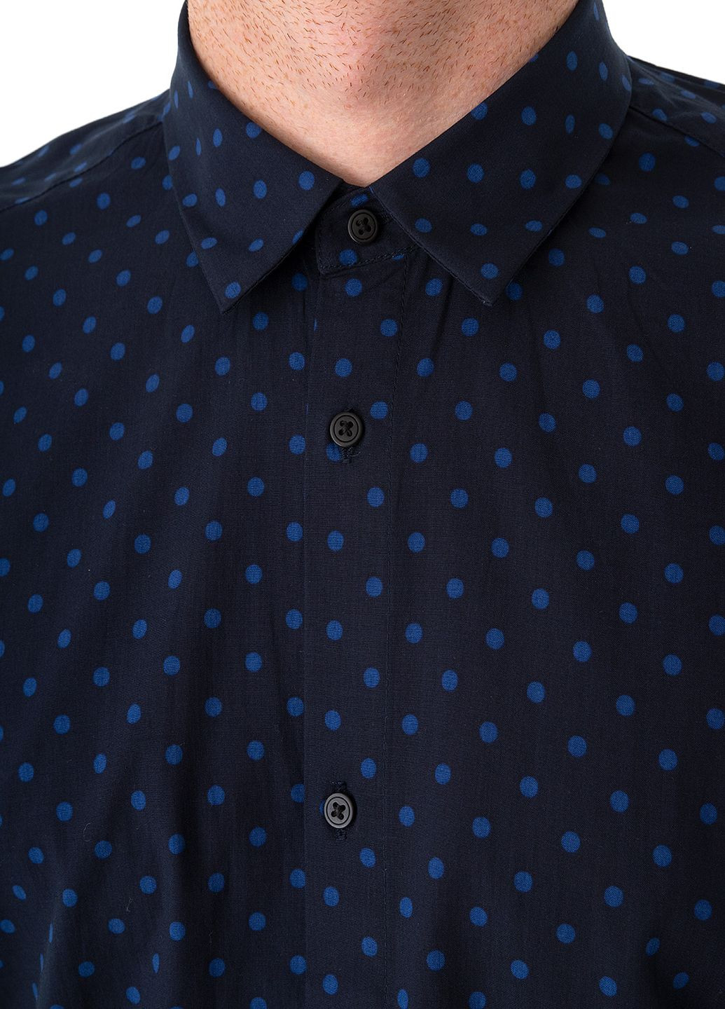 Синяя рубашка в горошек Antony Morato