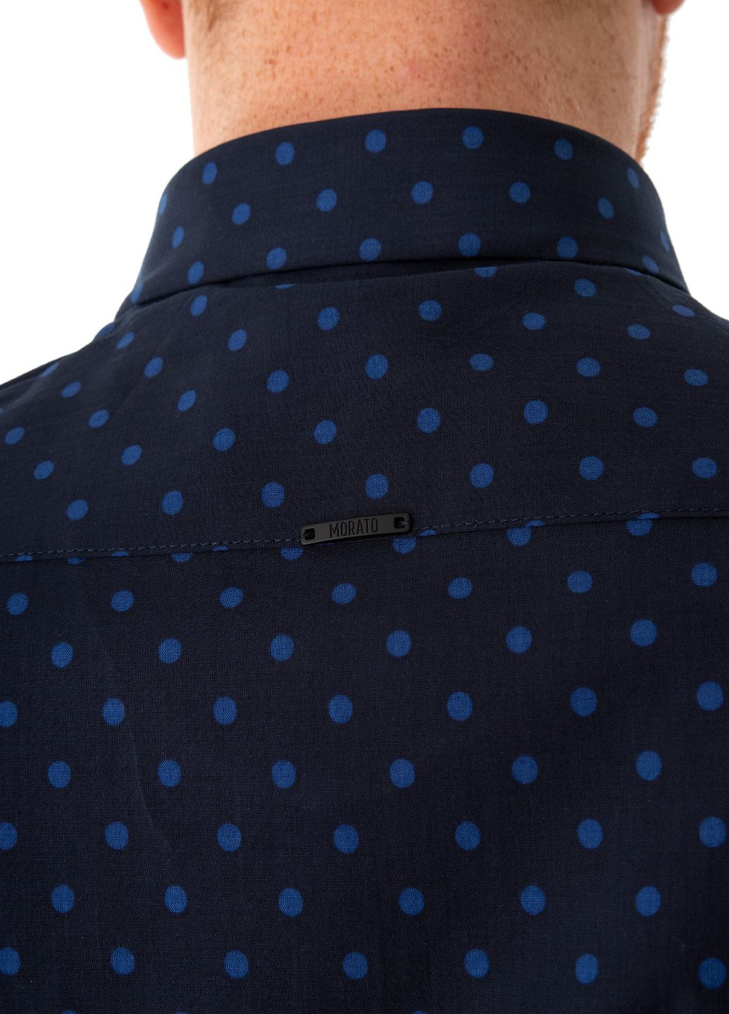 Синяя рубашка в горошек Antony Morato