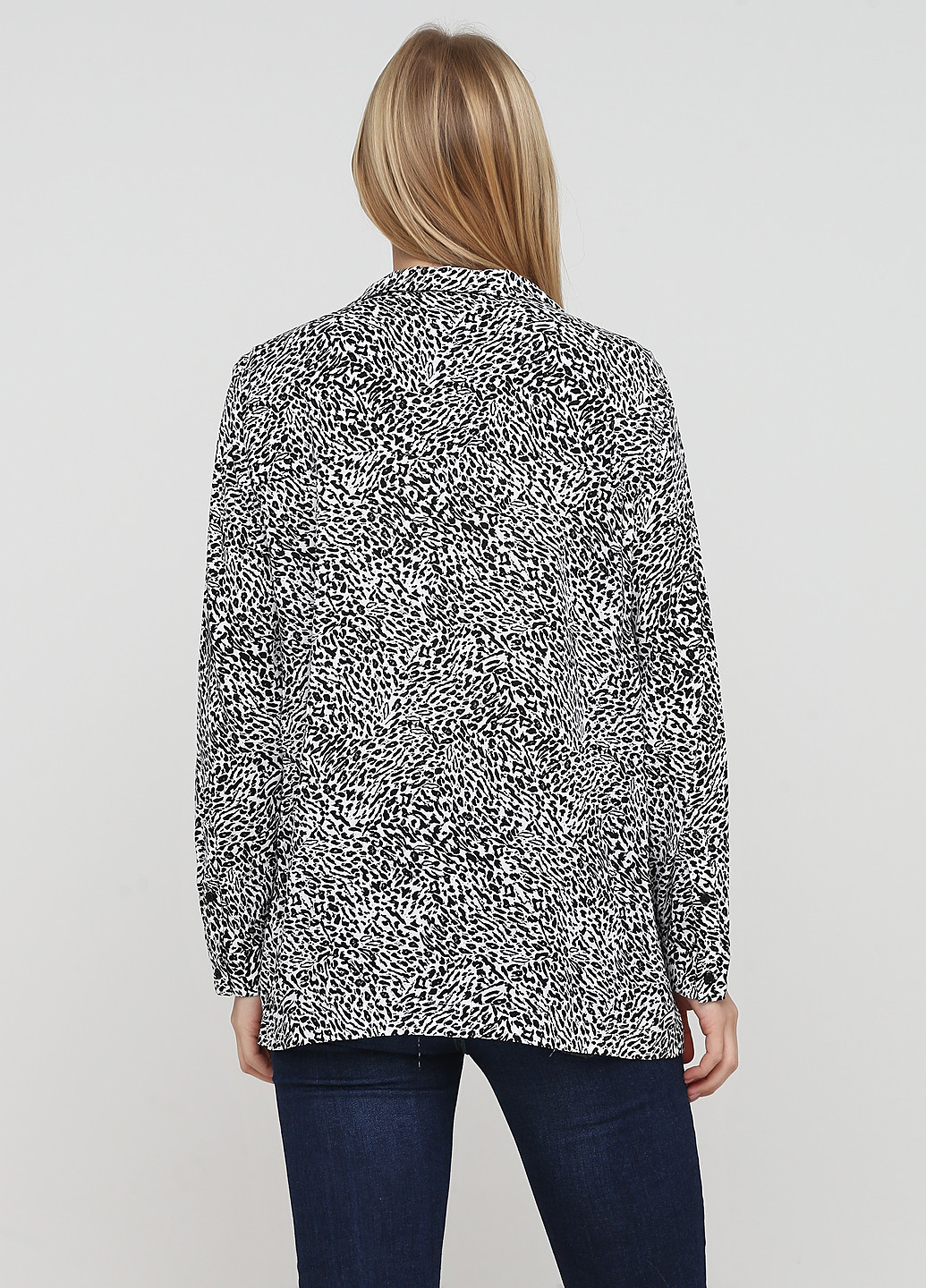 Черно-белая демисезонная блуза Zara
