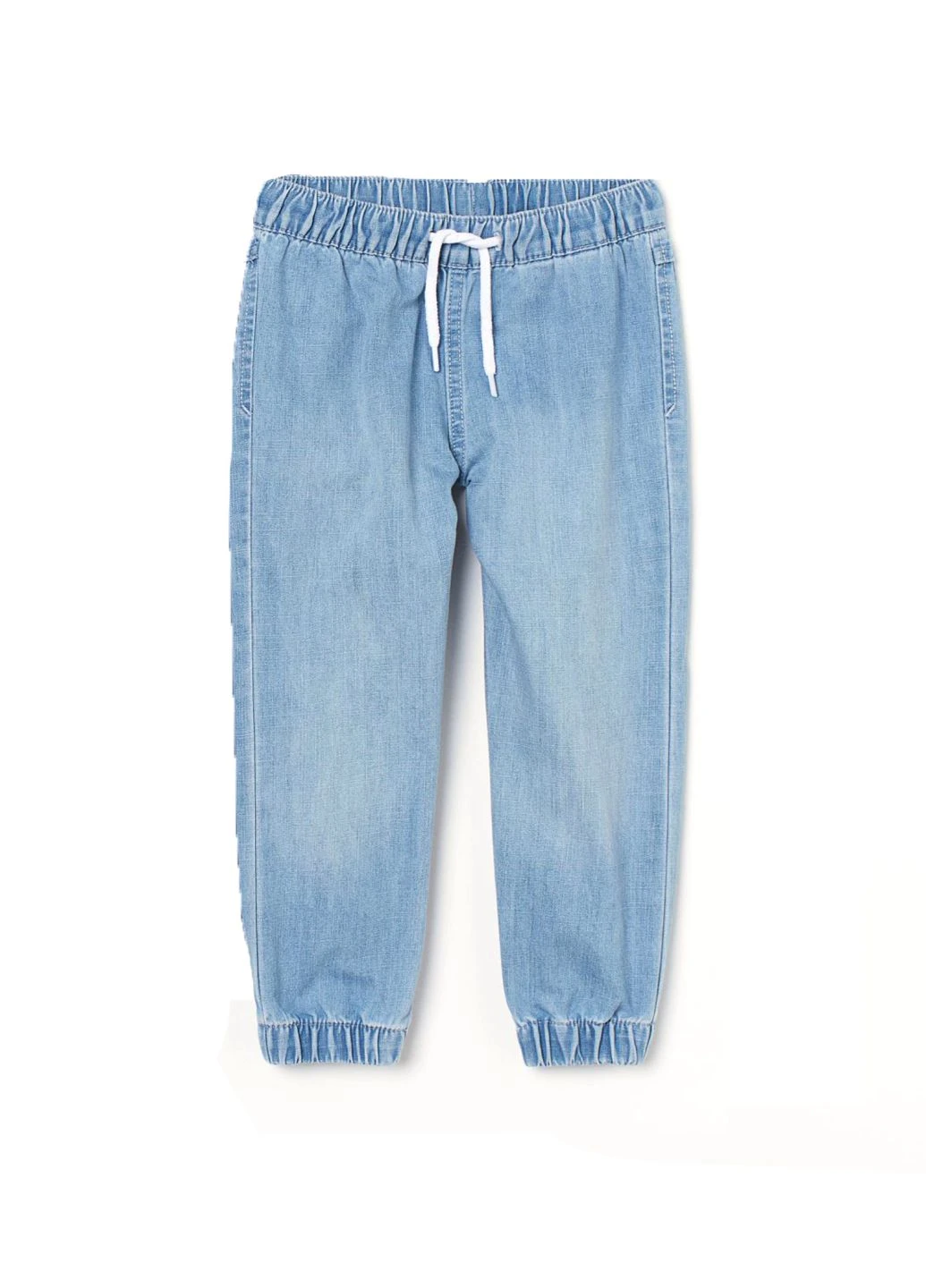 Голубые кэжуал летние брюки H&M