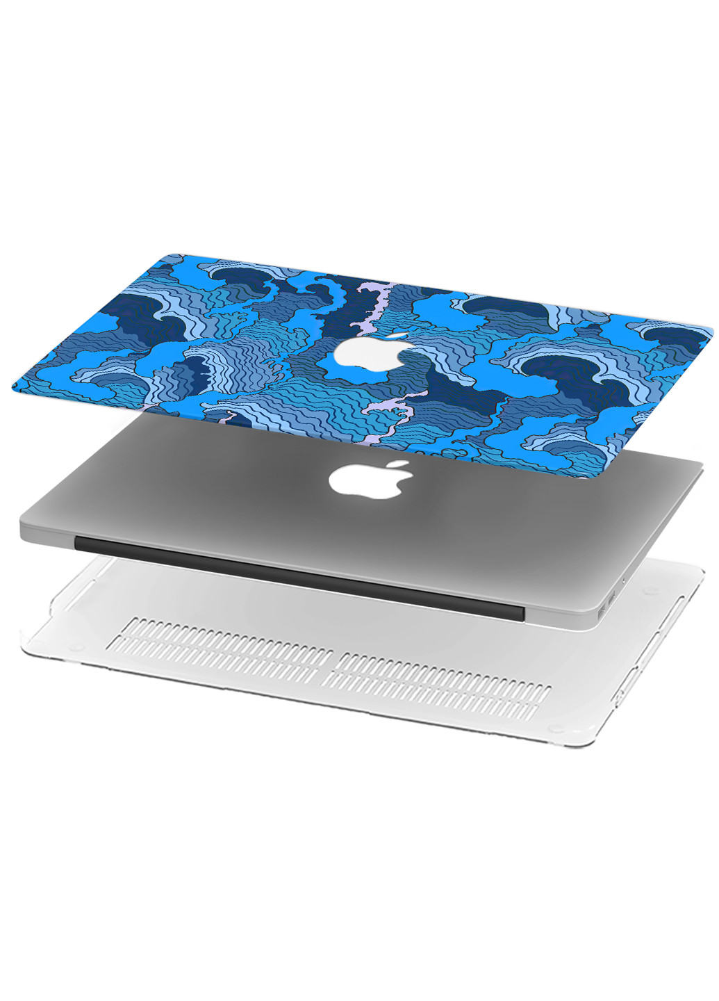 Чохол пластиковий для Apple MacBook Air 13 A1932 / A2179 / A2337 Синя текстура (Blue moving texture) (9656-2501) MobiPrint (218858438)